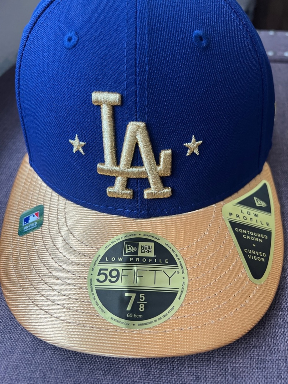 New Era 59FIFTY LA Dodgers World Series 2025 Gold Cap 7 5/8 NWT